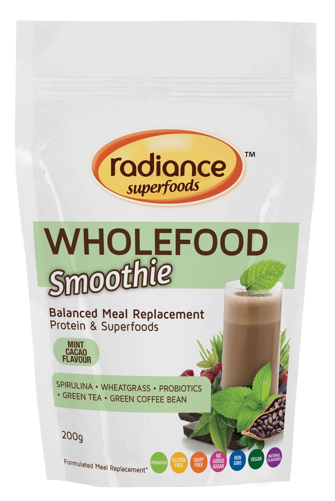 [CLEARANCE] Radiance Super Foods Wholefood Smoothie - Mint Cacao