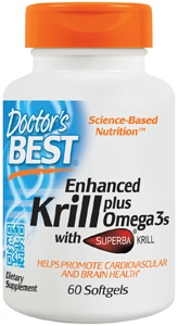 Doctor's Best - Krill Enhanced plus Omega 3's with Superba Krill