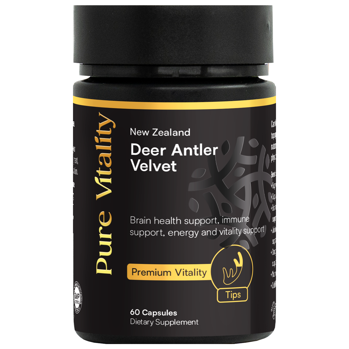 Pure Vitality Deer Antler Velvet Premium Tips 