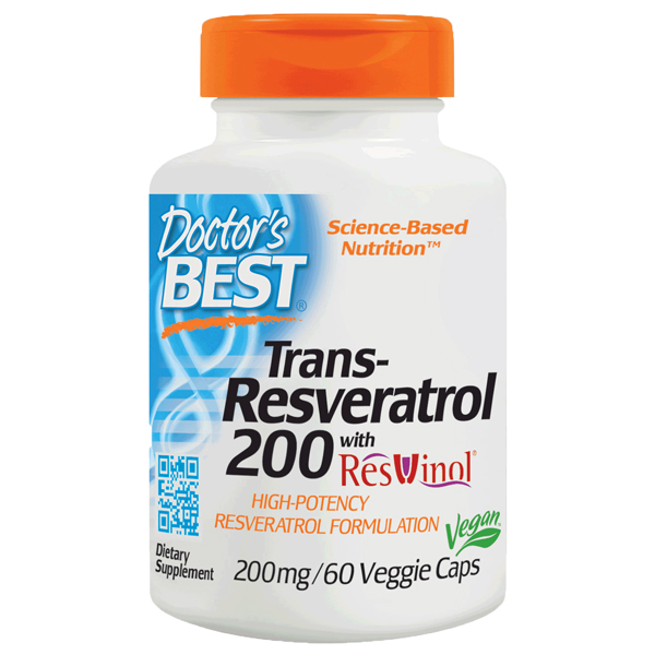Doctor's Best - Trans-Resveratrol 200 with ResVinol-25 200mg