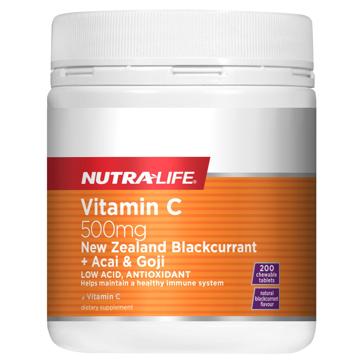 Nutra-Life Vitamin C 500mg Blackcurrant + Acai & Goji